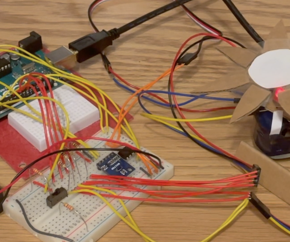Dancing Sunflower Arduino Sculpture