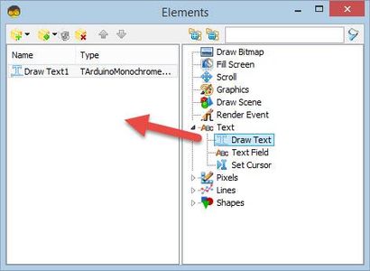 In Visuino Add & Set Components