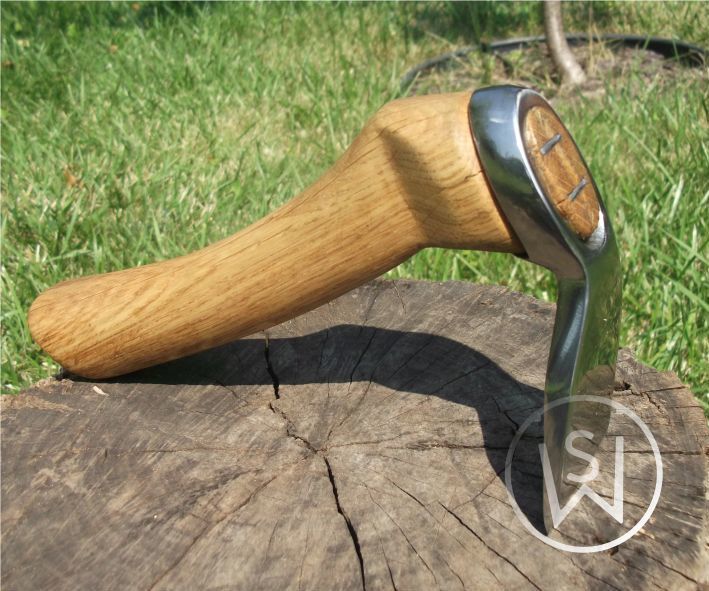 Adze From Broken Hammer Head (no Forging)