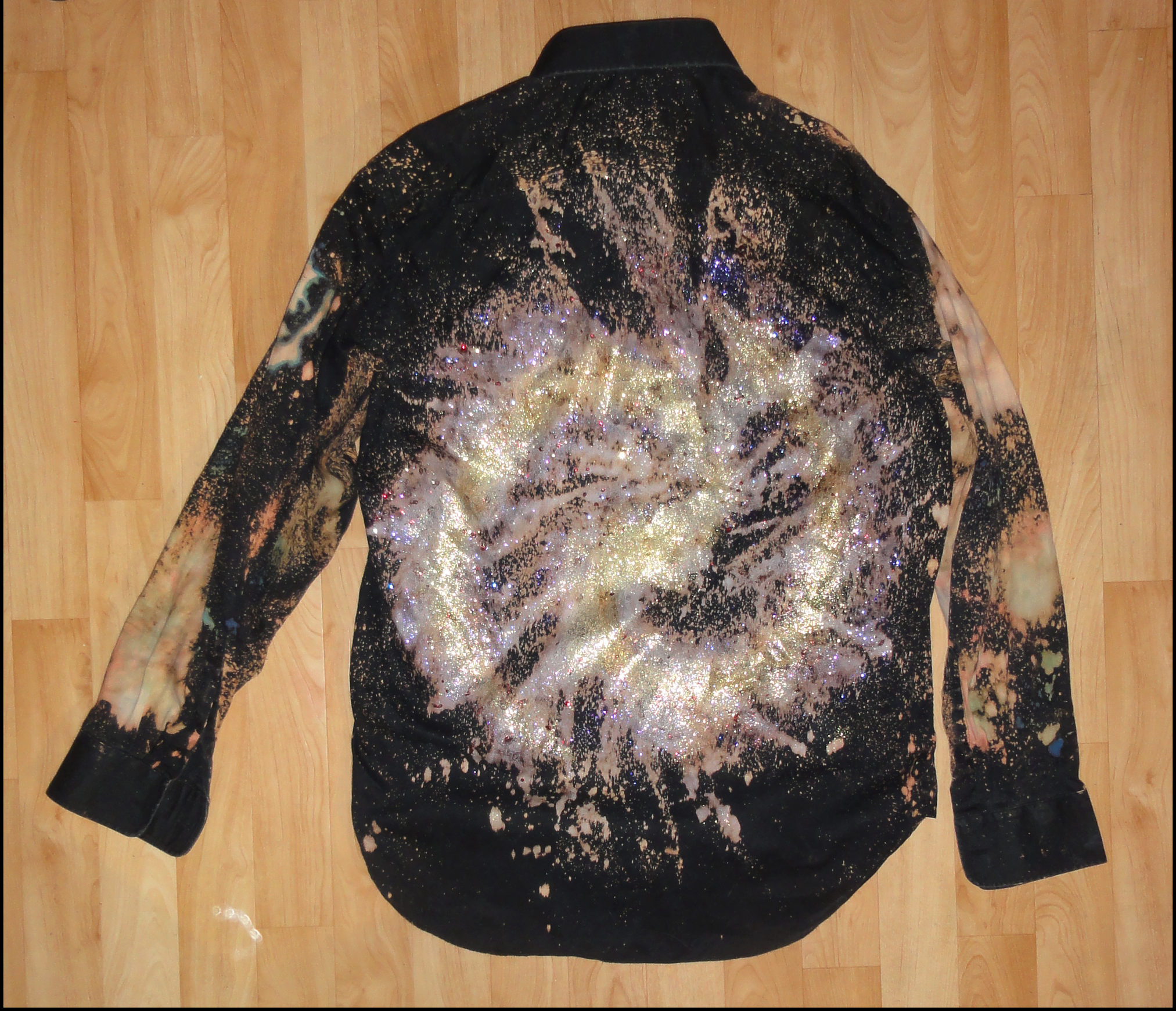 Wearable Space Art Via Bleach Painting