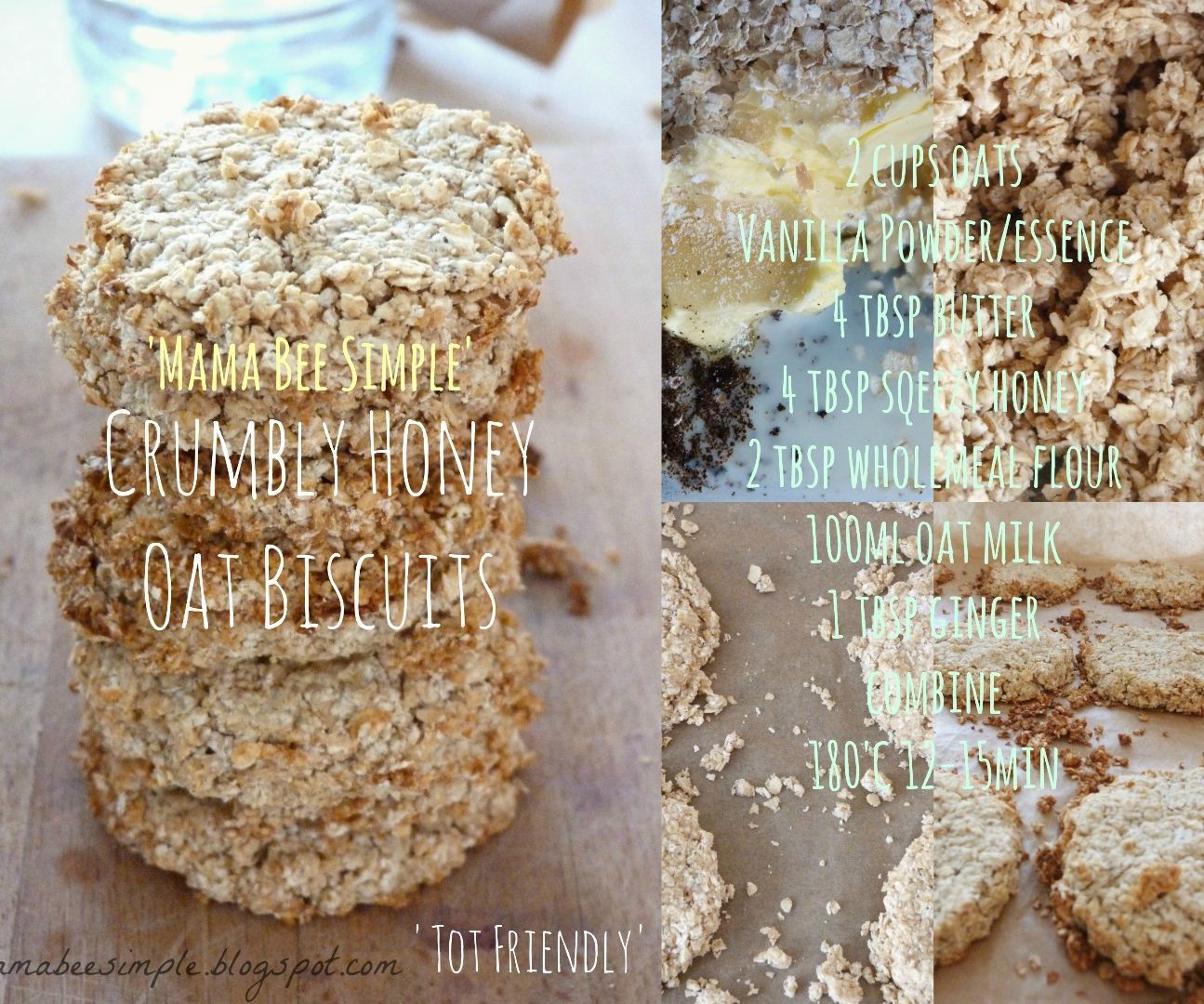 Crumbly Honey Oat Biscuits