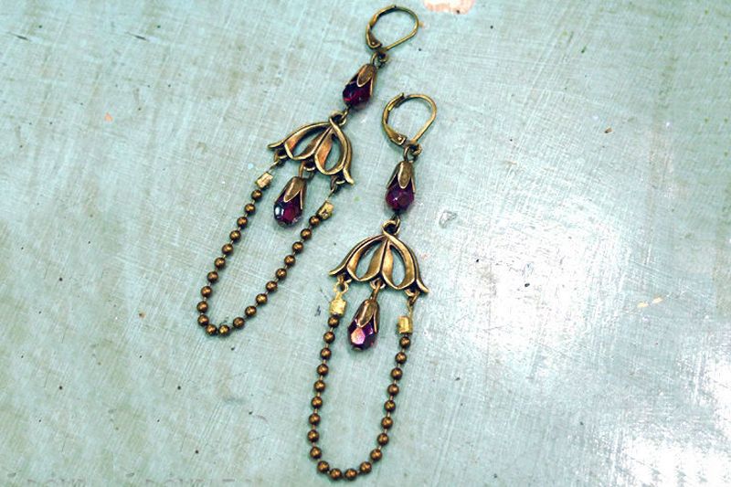 Vintage Jewelry Making Ideas-Handmade Chandelier Earrings