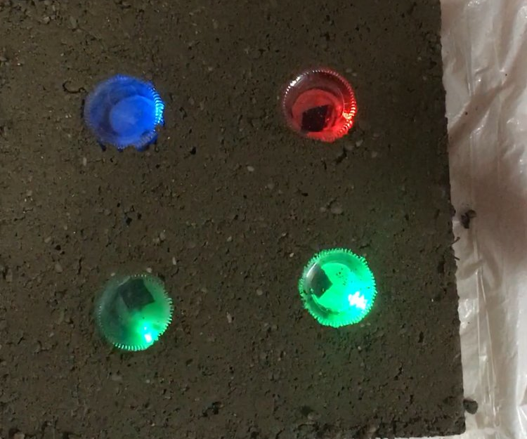 Blinking LED Concrete Garden Stepping Stone