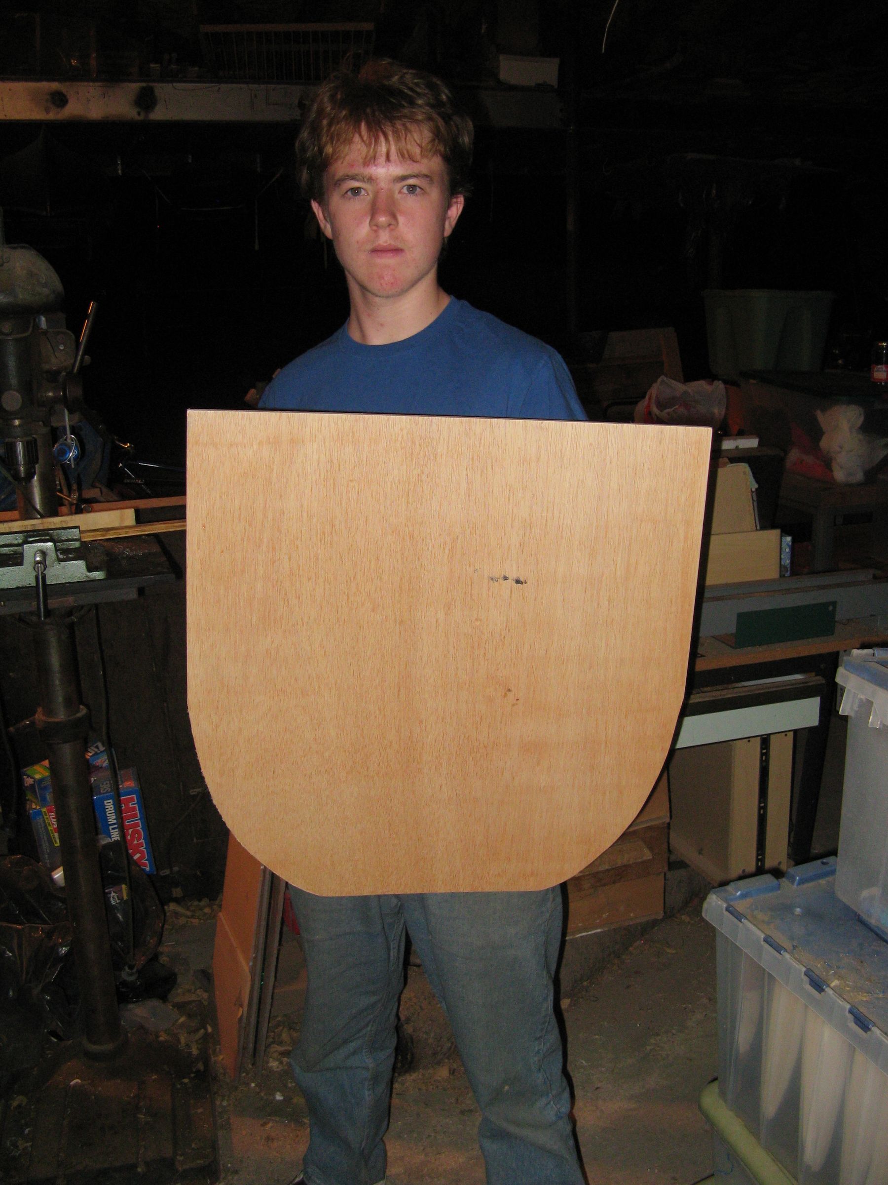 How to Make a Plywood Shield With a Leather Wrapped Edge