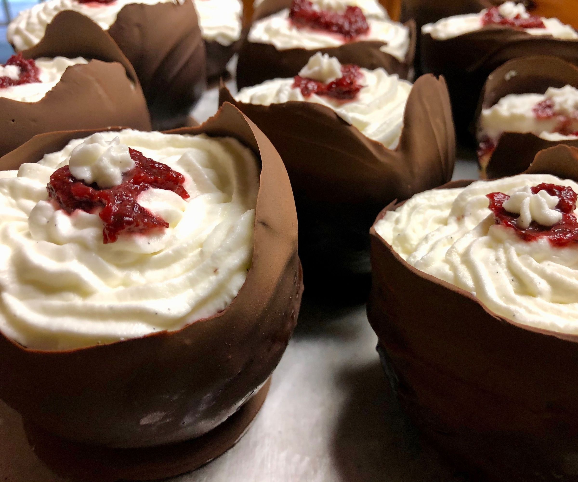 Layered Strawberry Chocolate Cup