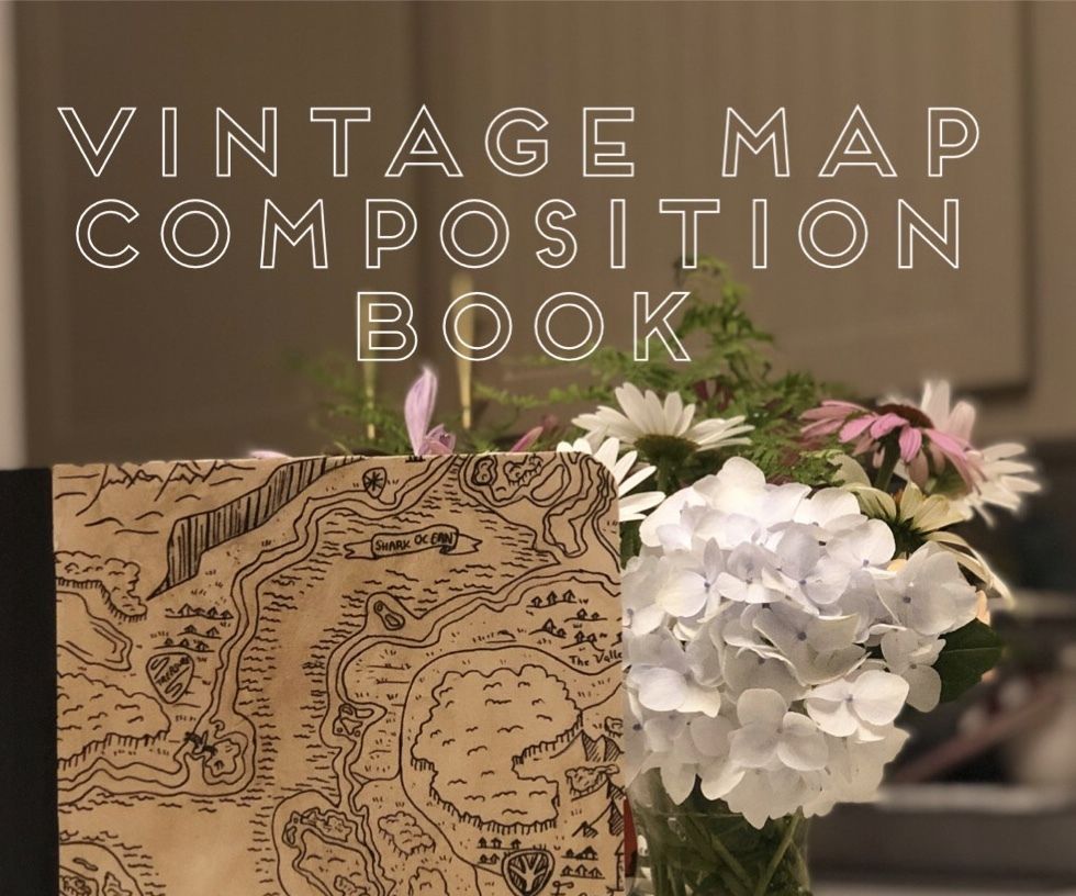 Vintage Map Composition Book
