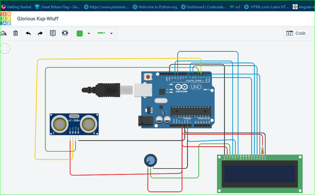 Arduino Ultrasonic Sensor Height Meter With LCD Display (in 2 Steps)