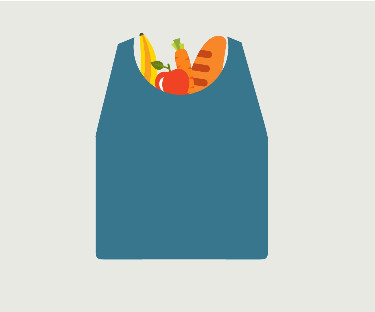 Upcycled T-shirt Grocery Bag