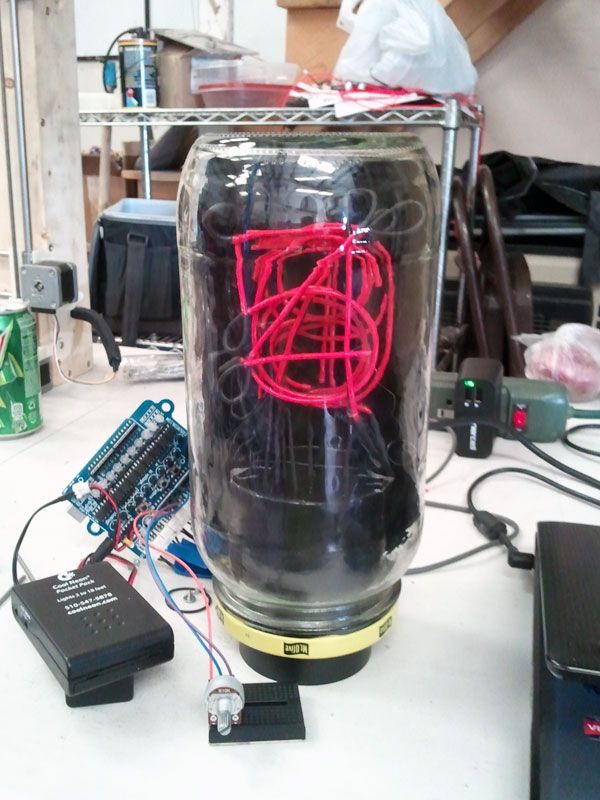 January 2014 Build Night: EL Wire Nixie Tube