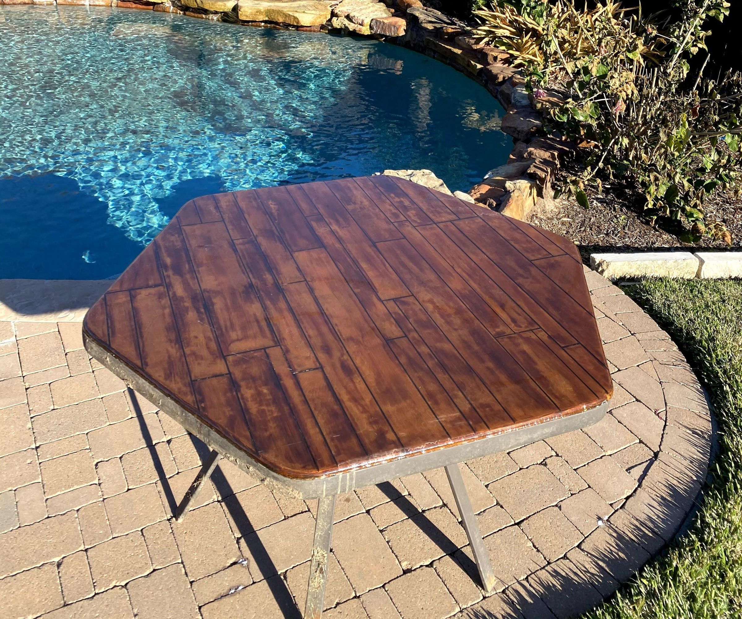 "Distressed Plank/s" Birch Plywood Table