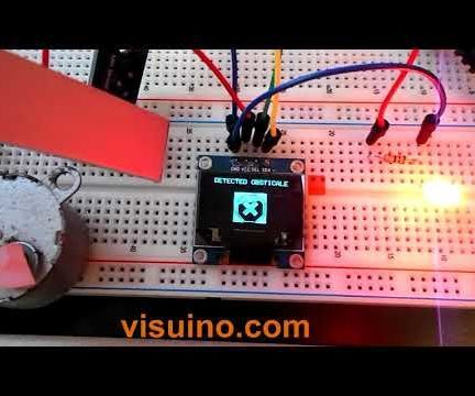 Visuino Obstacle Module, Stepper Motor, OLED Lcd, DRV8825 Driver