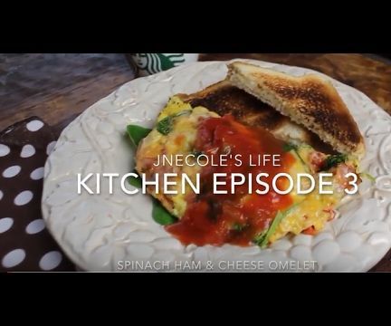 Spinach Ham & Cheese Omelet