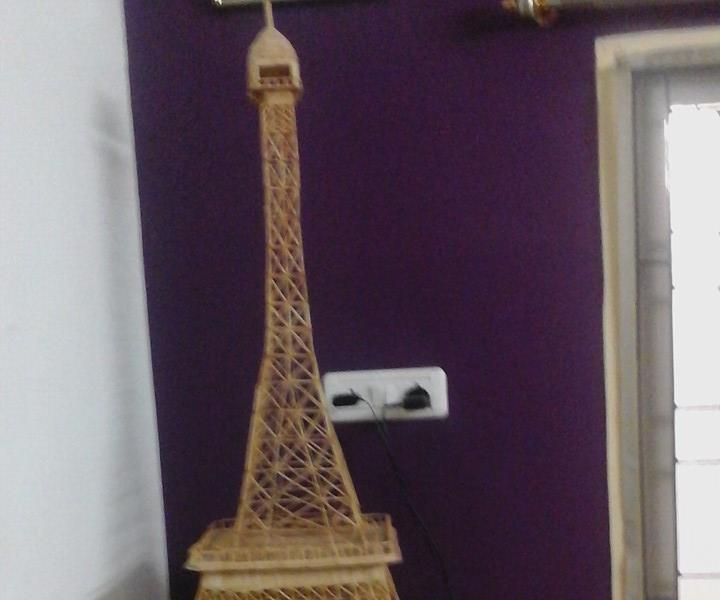 Eiffel Tower Made From 43,642 Matchsticks