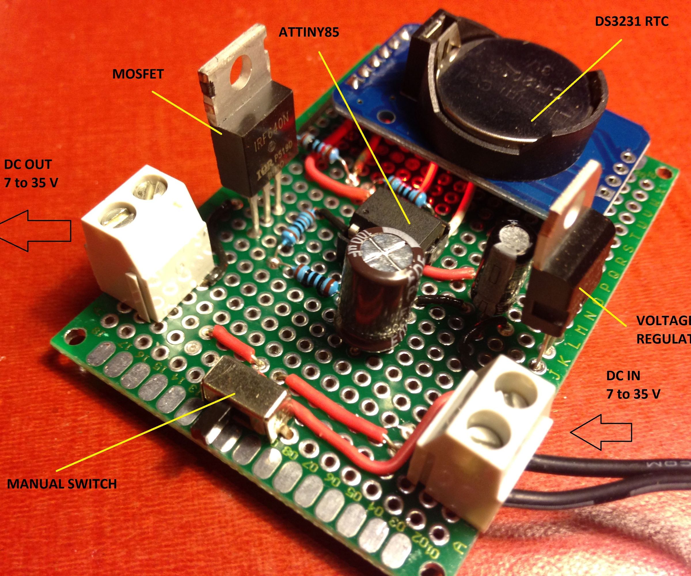 TEMPO - the Handy Timer Switch - Attiny85 & DS3231 RTC Based ** V. 1.7 More Features **