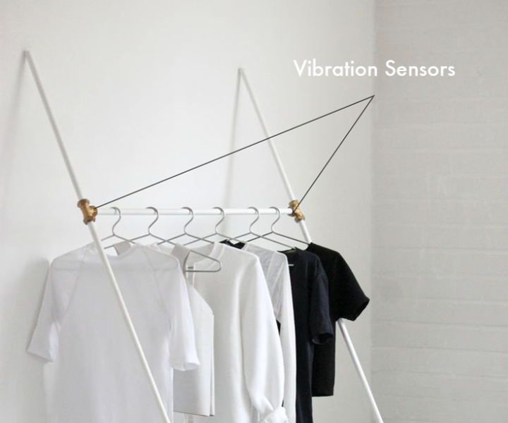 Interactive Cloth Rack (using Raspberry Pi, Arduino Pro Mini and Bluetooth HC-05)