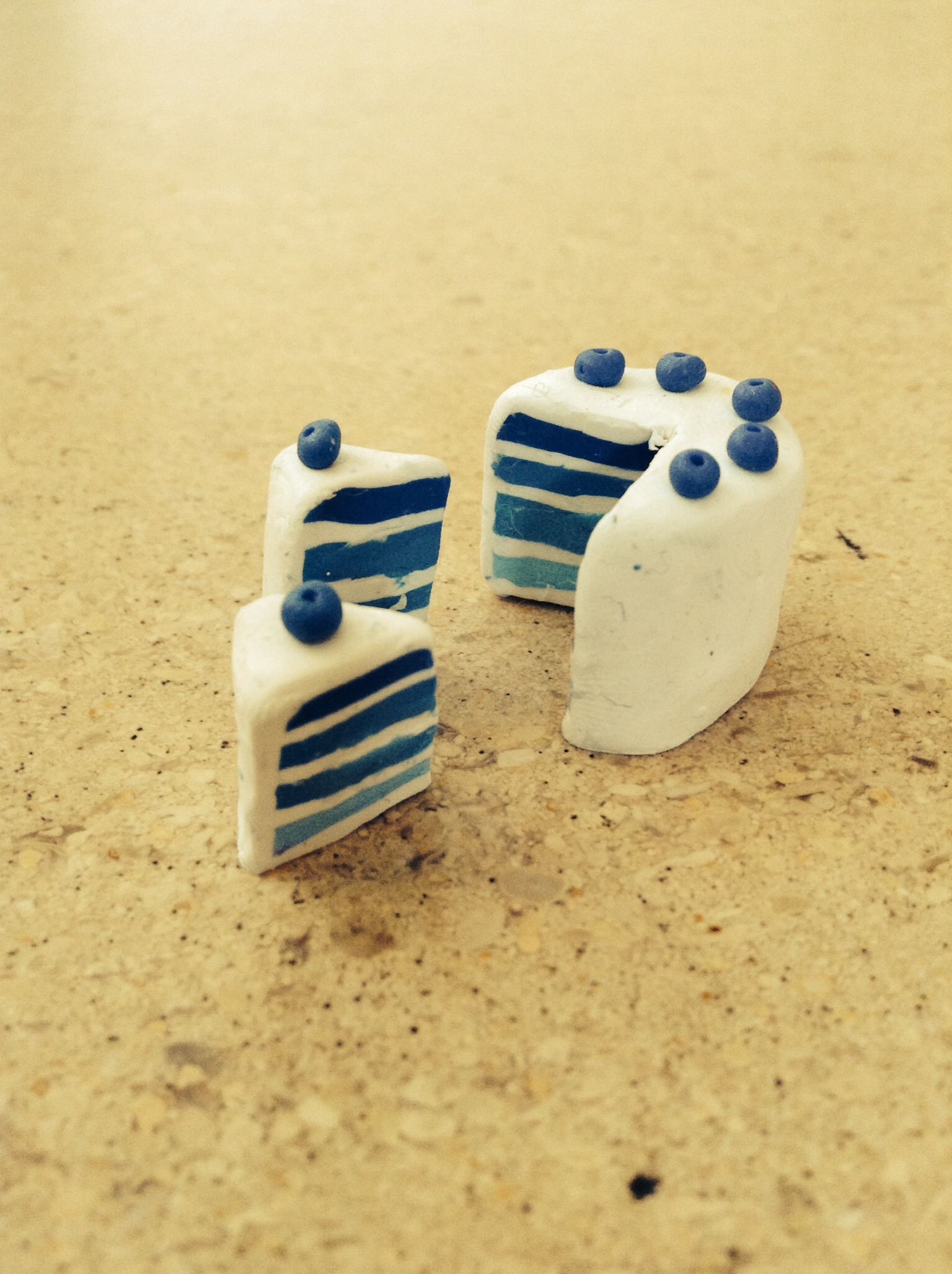 Polymer Clay Easy Blueberry Cake