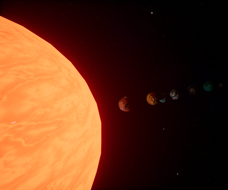 Informative Trappist-1 Virtual Reality Simulation