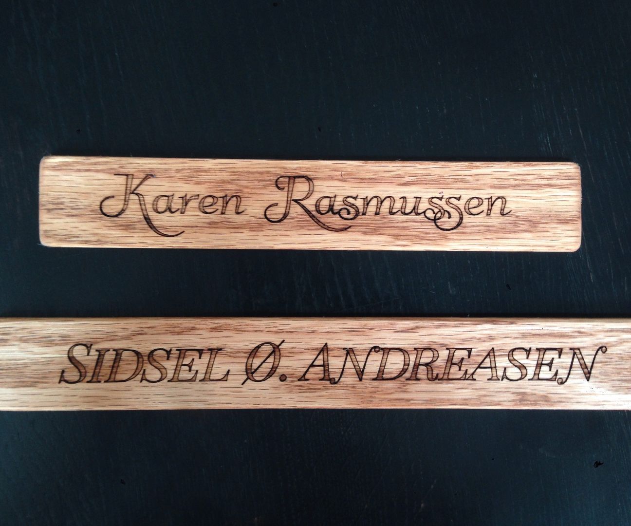 Laser Engraved Wooden Name Signs