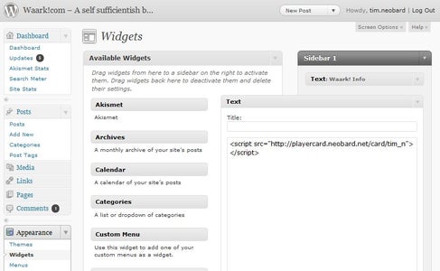 Putting the Code on Your Site