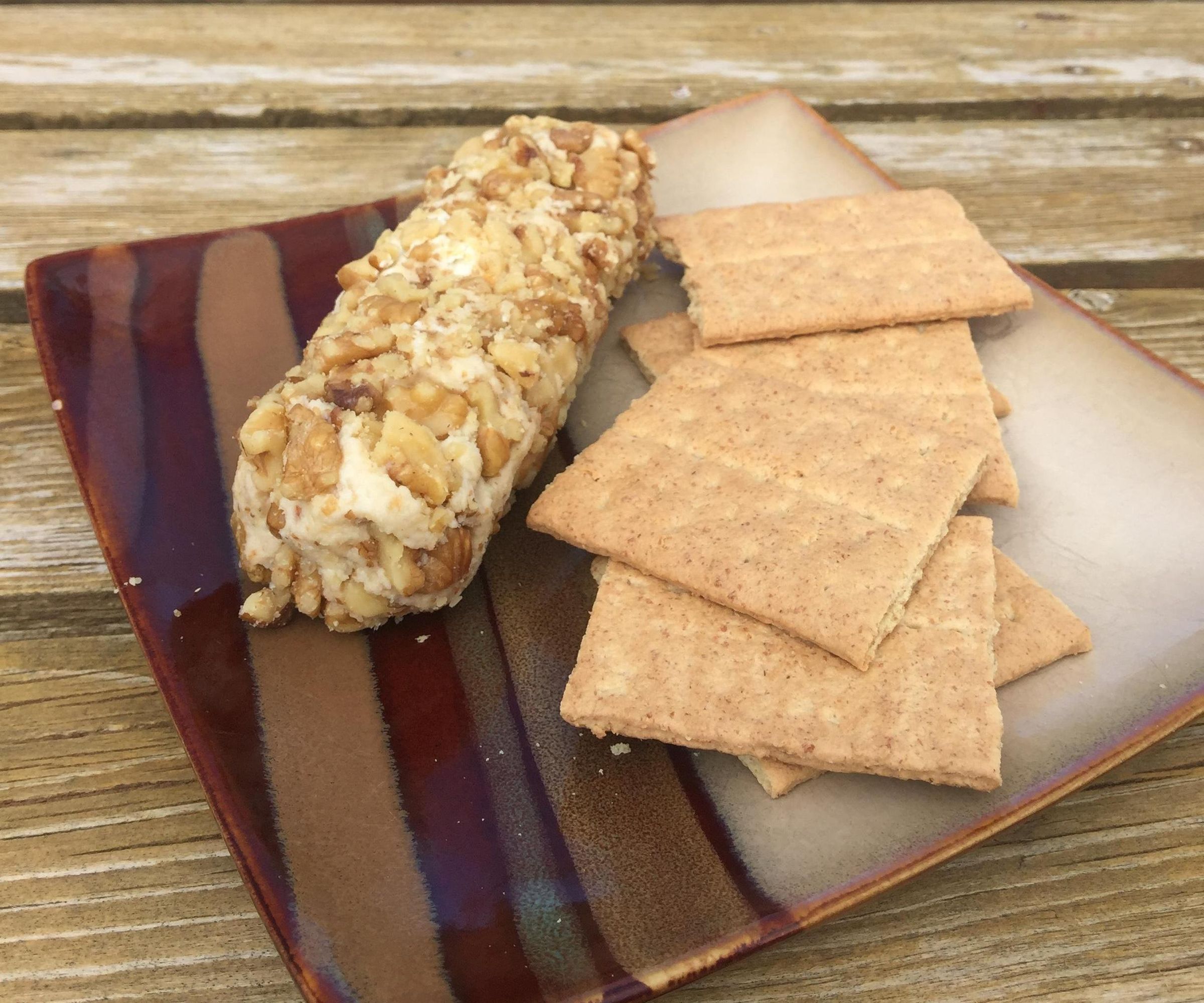 Apricot Ginger Walnut Goat Cheese Log