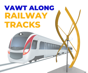 Vertical Axis Wind Turbine Along Locomotive Tracks/railway Tracks for Renewable Electricity Generation