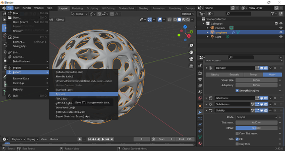 Additional Paragraph: Designing the Lamp in Blender