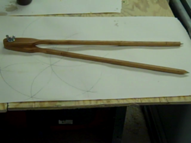 Wooden Compass. a Shop Tool for Circle Drawing and Dividing.