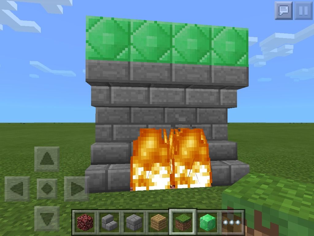 How to Build a Minecraft Fireplace W/ Mantel
