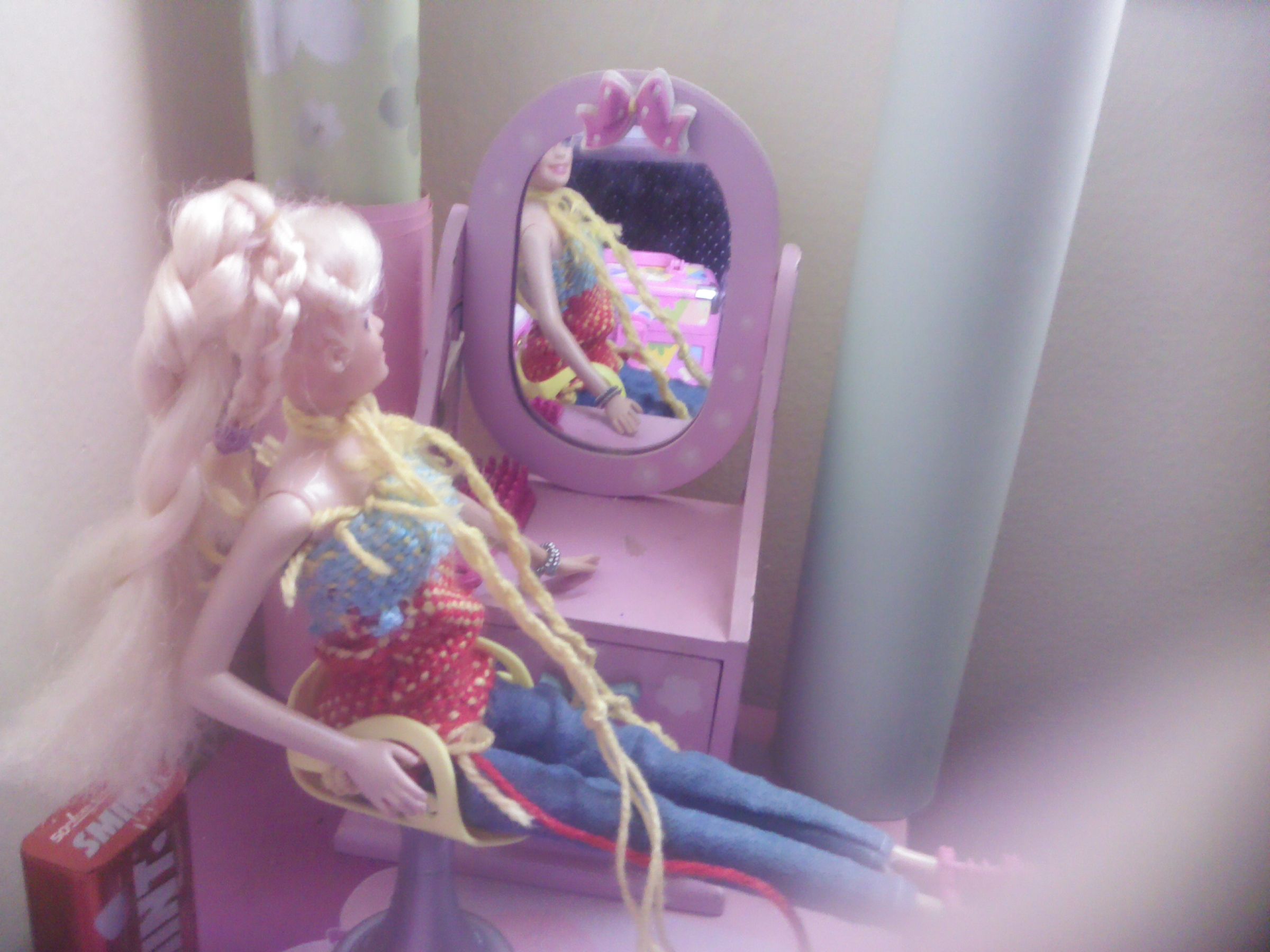 Doll Shirt and Scarf Made Out of Wool!