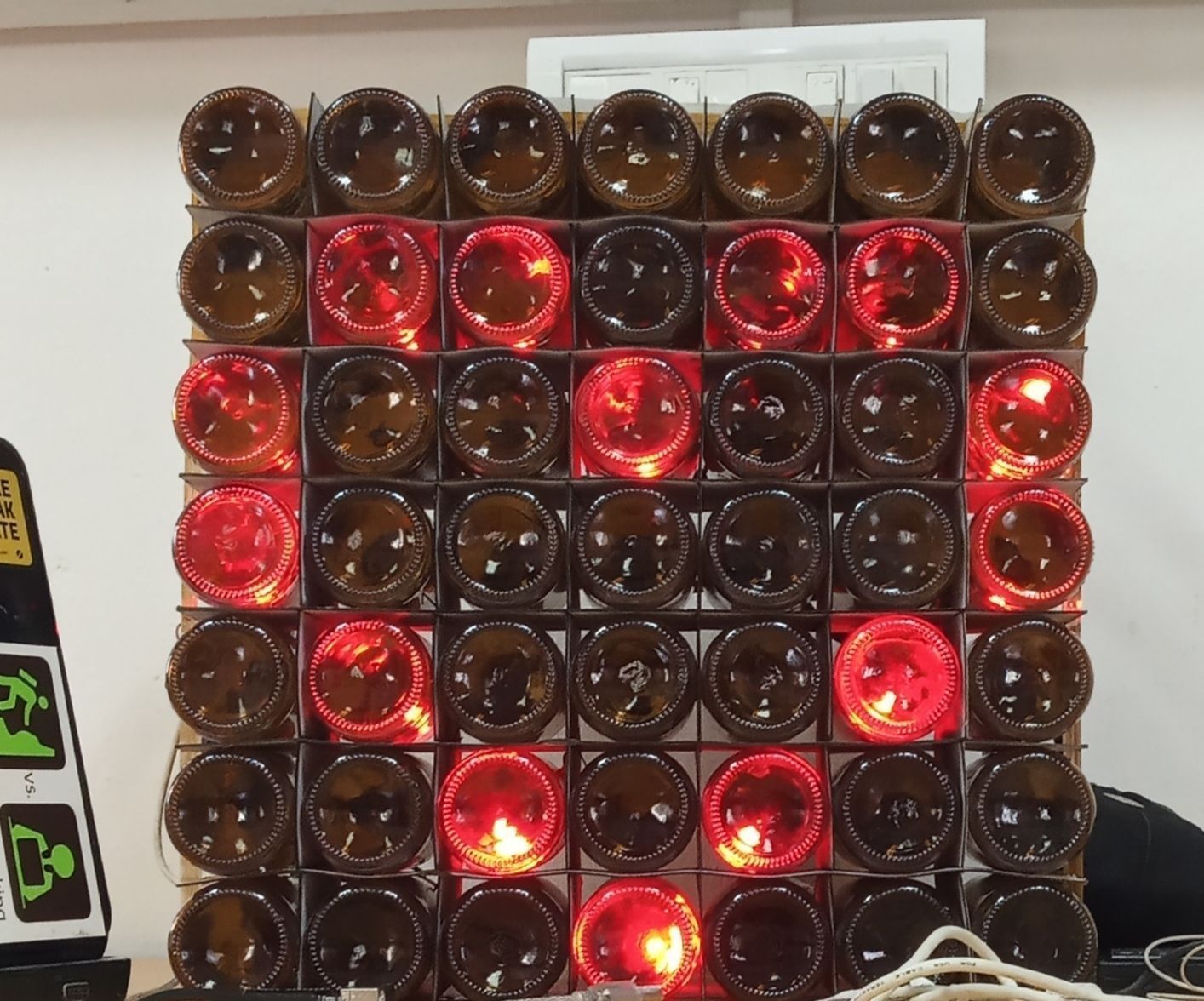 Make Display Using a Beer Bottle at Maker's Asylum