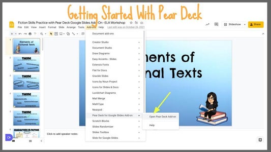Open Pear Deck Add-on