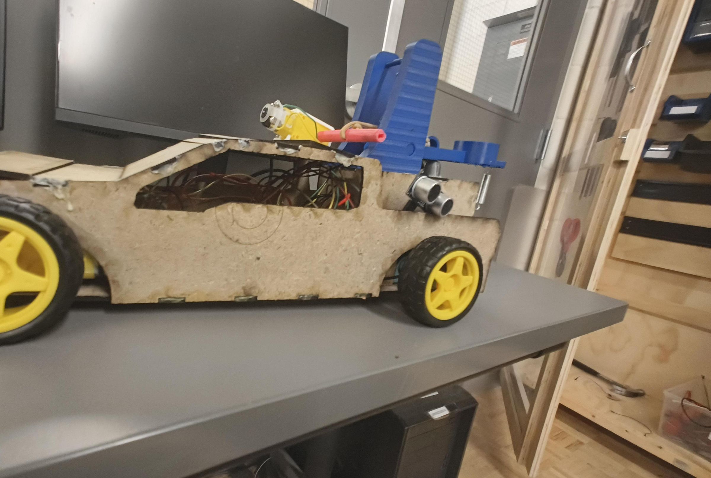 A Robot Car With a Catapult