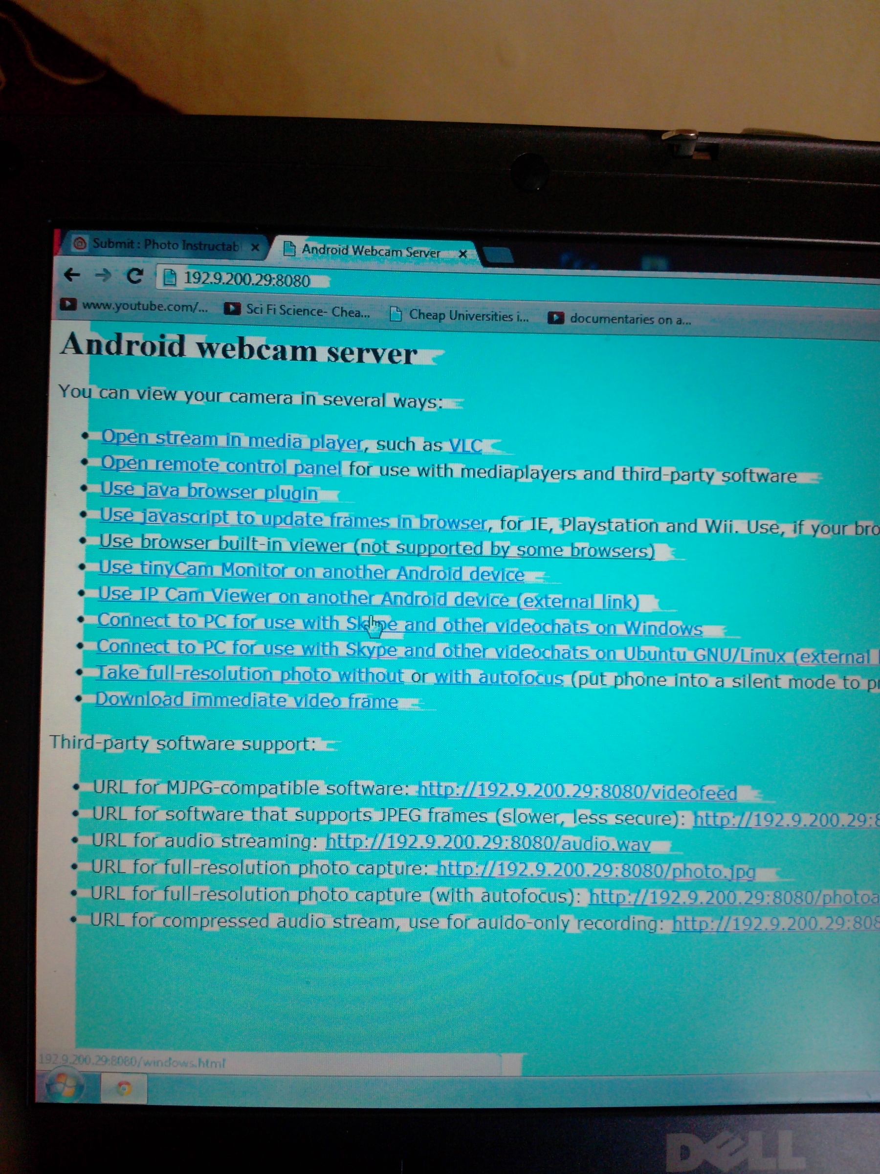 IP SECURITY CAMERA USING ANDROID PHONE