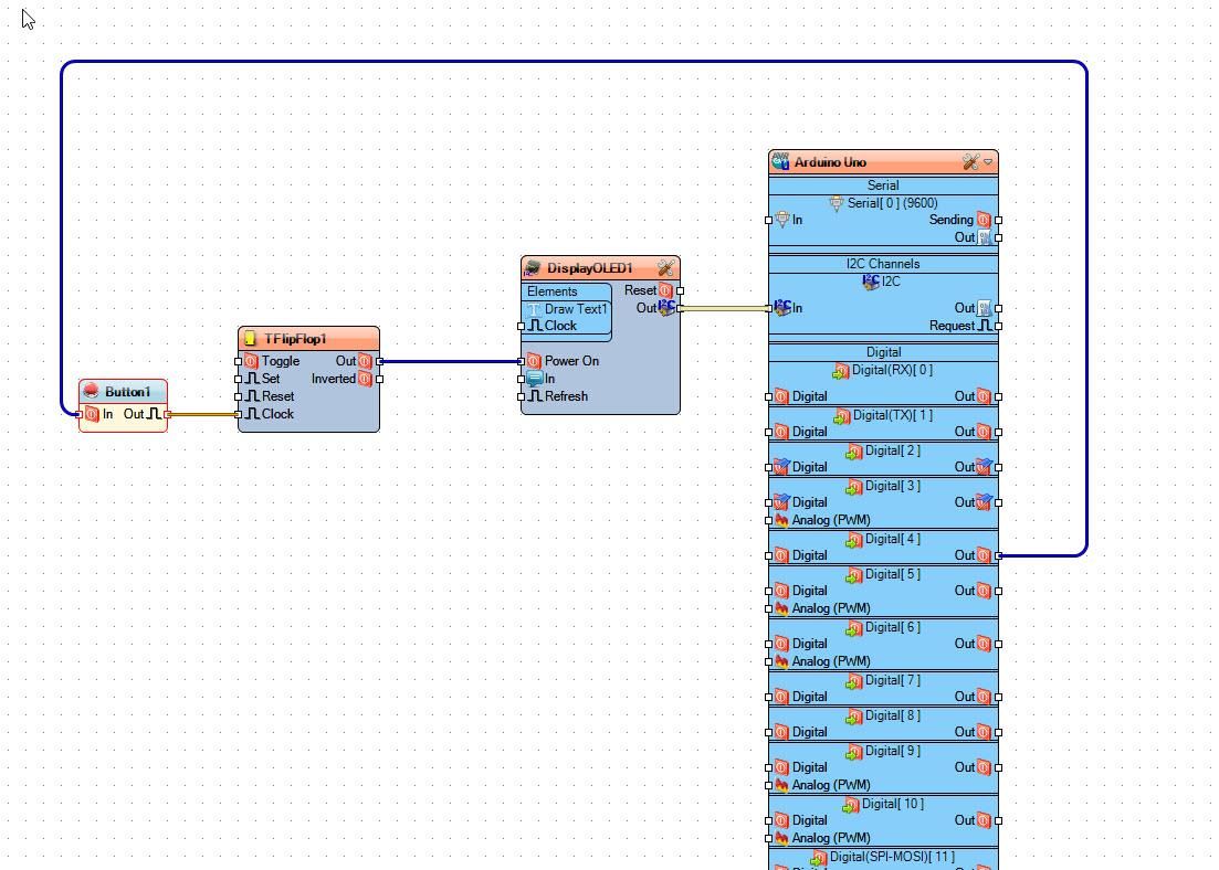 In Visuino Connect Components