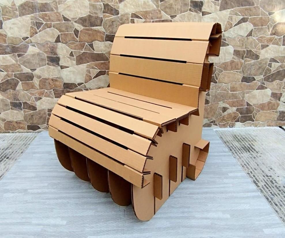 DIY No Glue Cardboard Chair