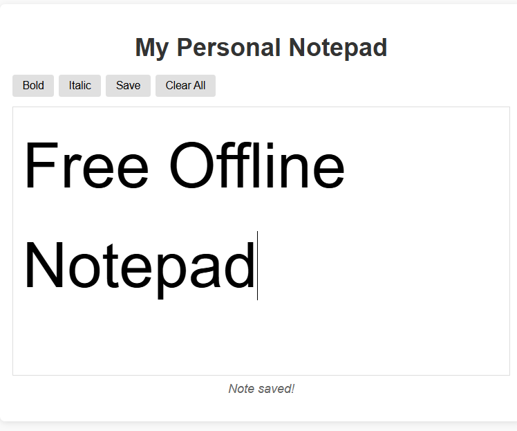 How to Create an Offline Notepad for Yourself Using HTML, CSS & JS