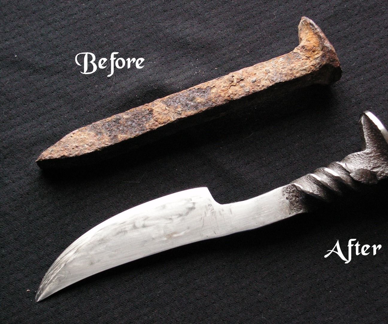 How to make a railroad spike knife?
