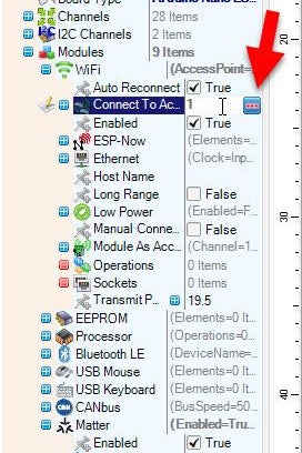 In Visuino Set WiFi In Visuino Set WiFi