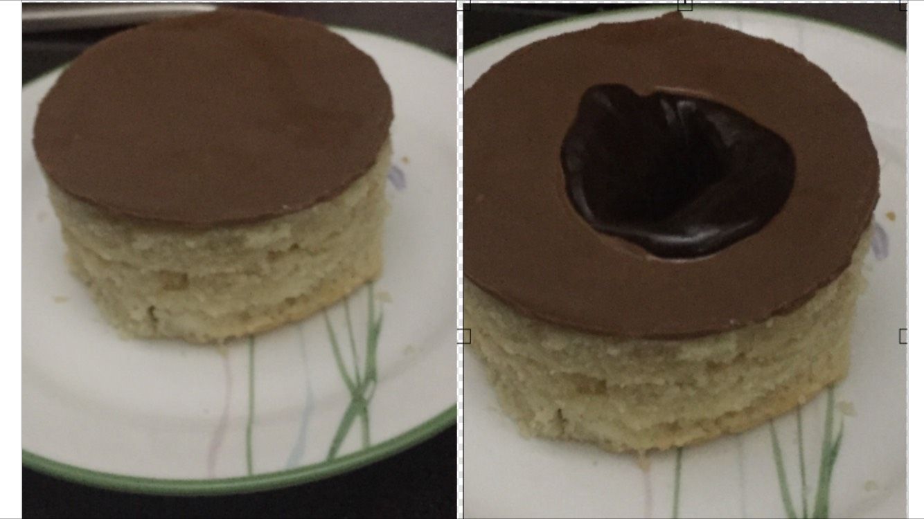 Lava Disc Cake in Microwave Oven