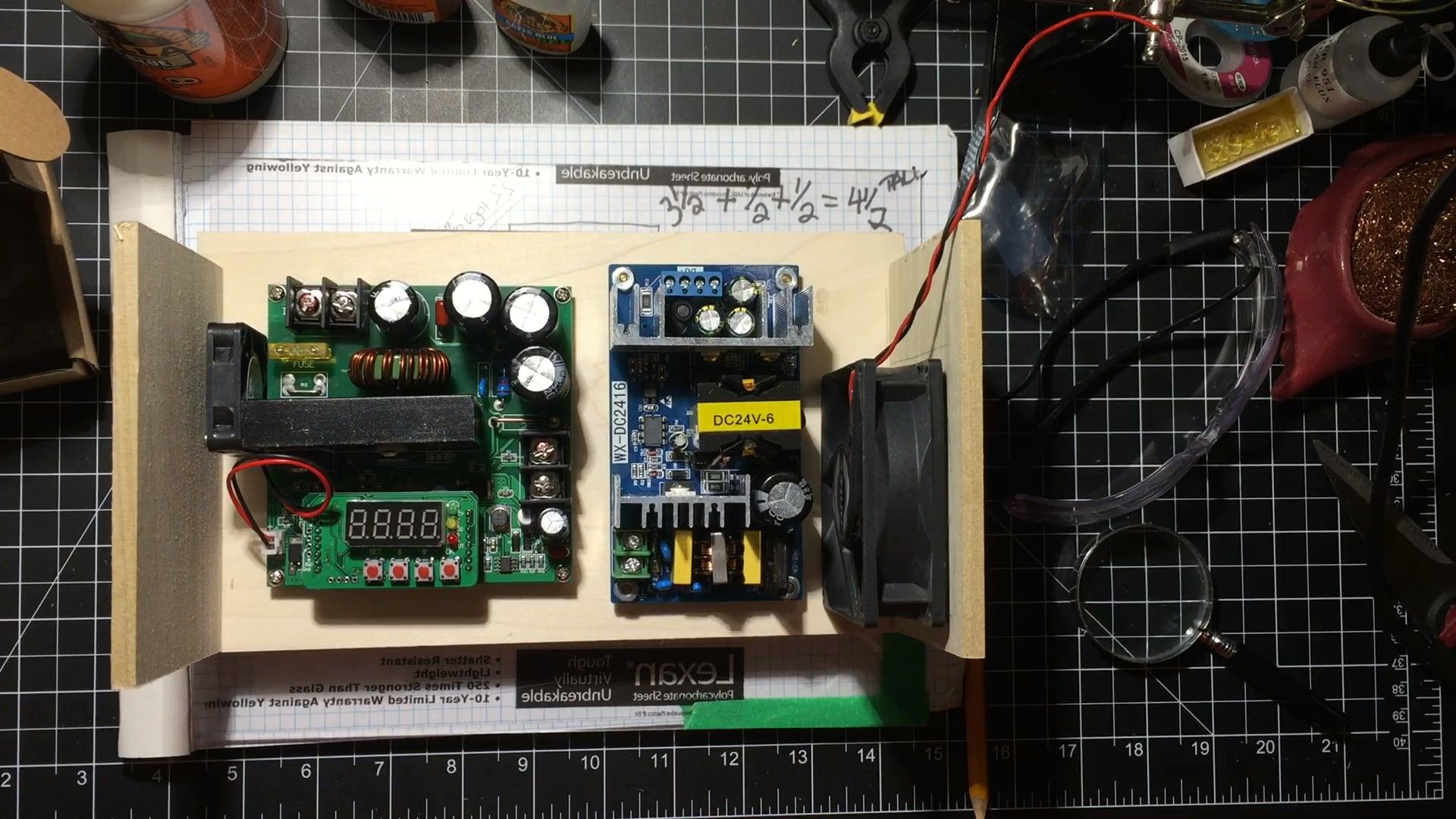 DIY High Voltage 8V-120V 0-15A CC/CV Small Portable Adjustable Bench