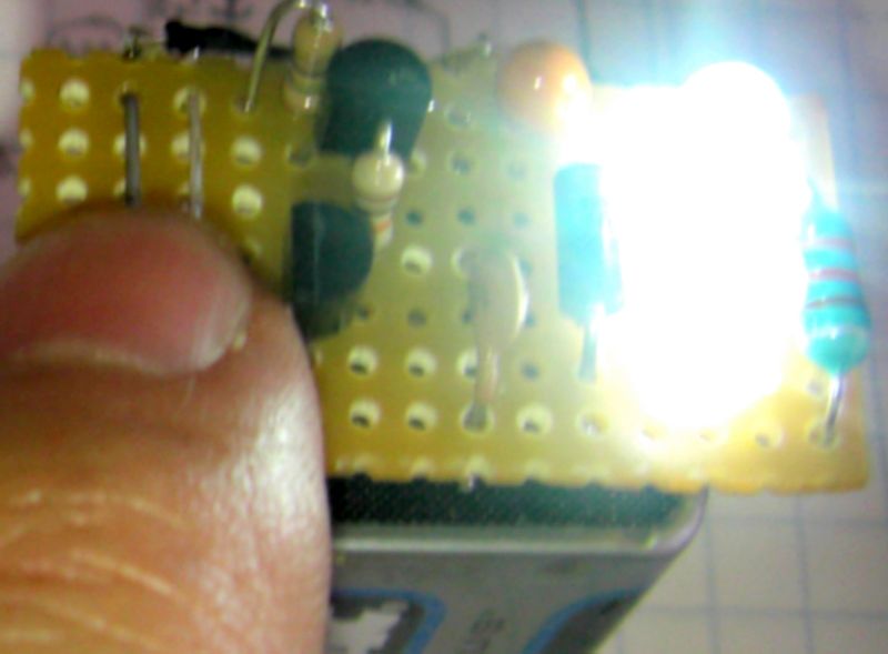 High Efficiency 9-volt LED Flashlight With Touch Control