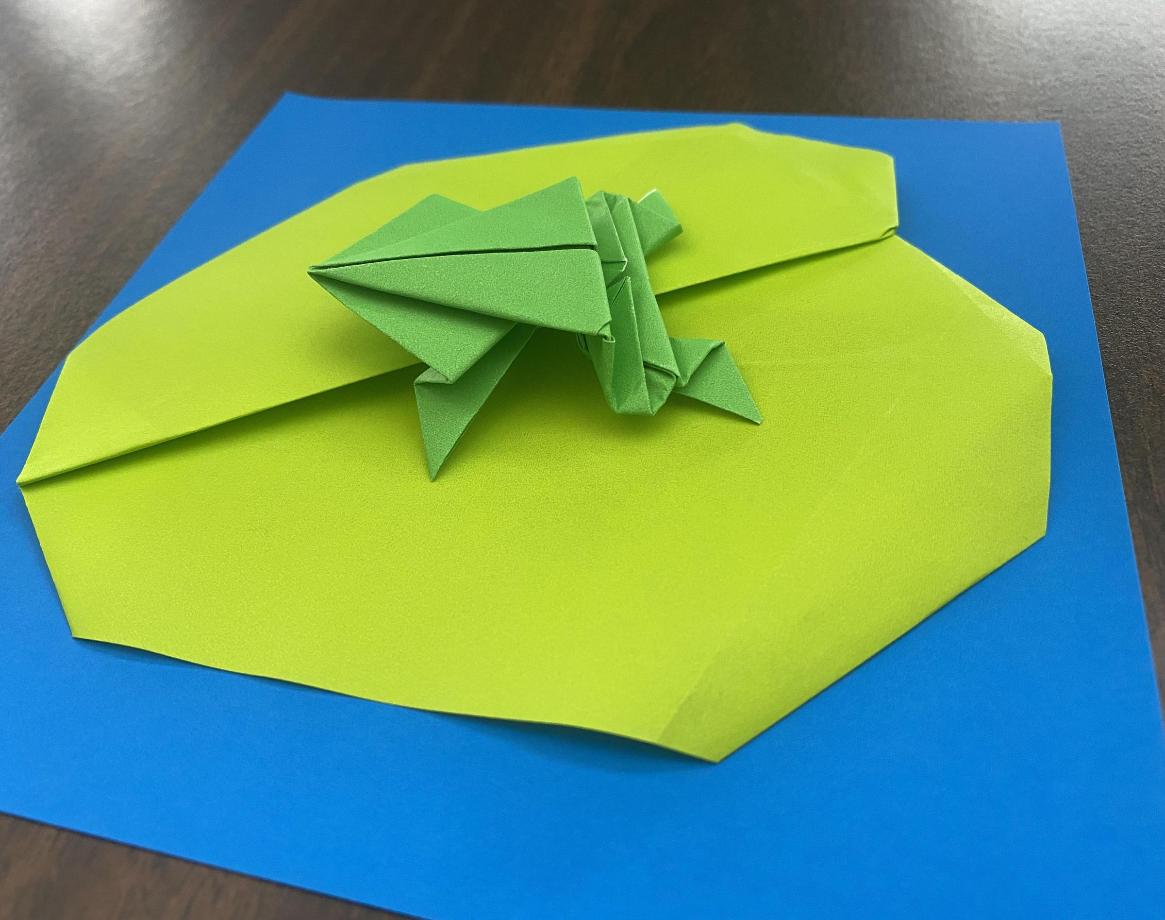 Origami Jumping Frog & Lilypad 