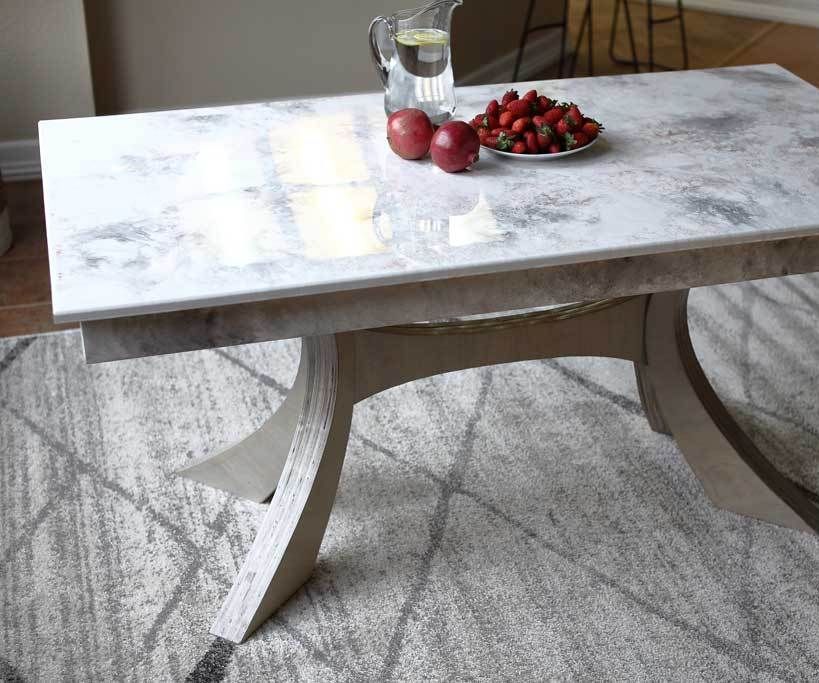 DIY Kitchen Table With Stone Coat Epoxy
