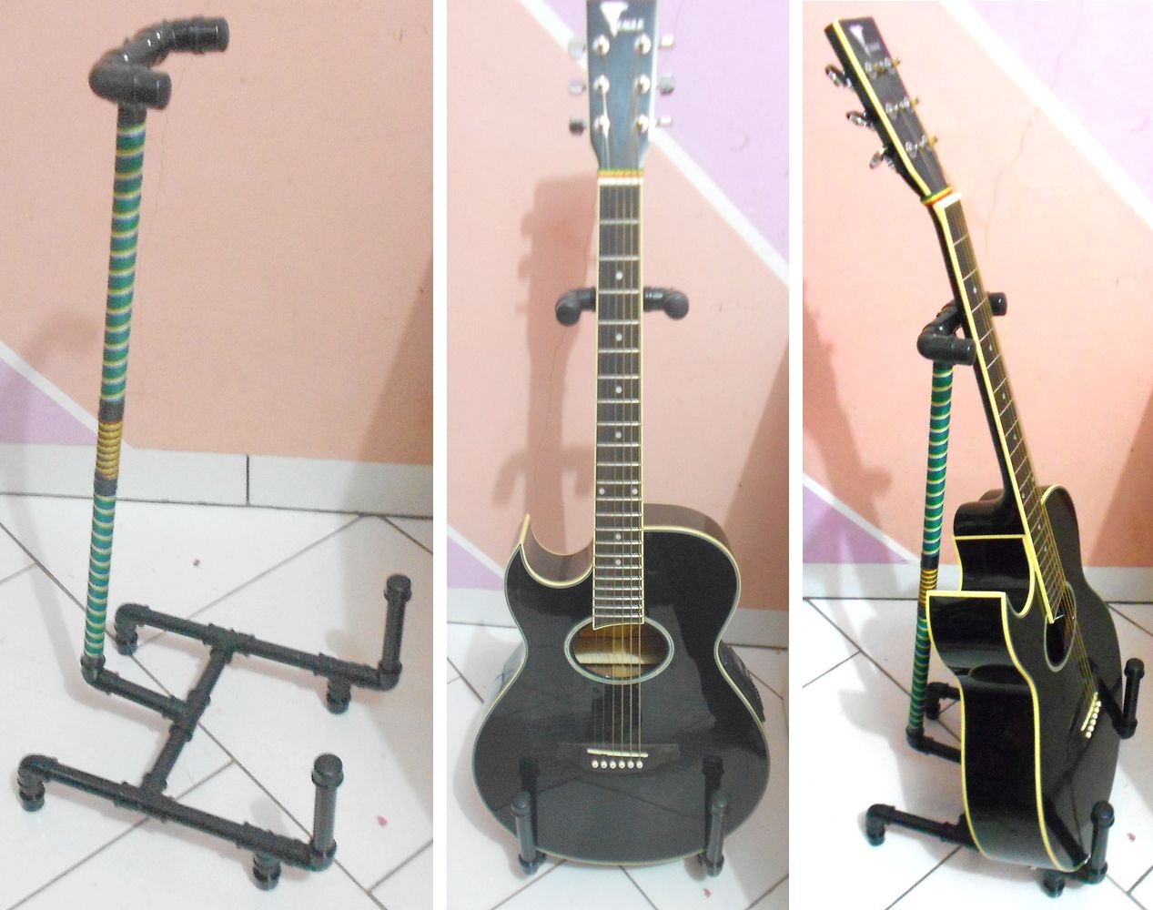 Suporte Para Violão - Cano PVC / Guitar Stand - PVC Pipes