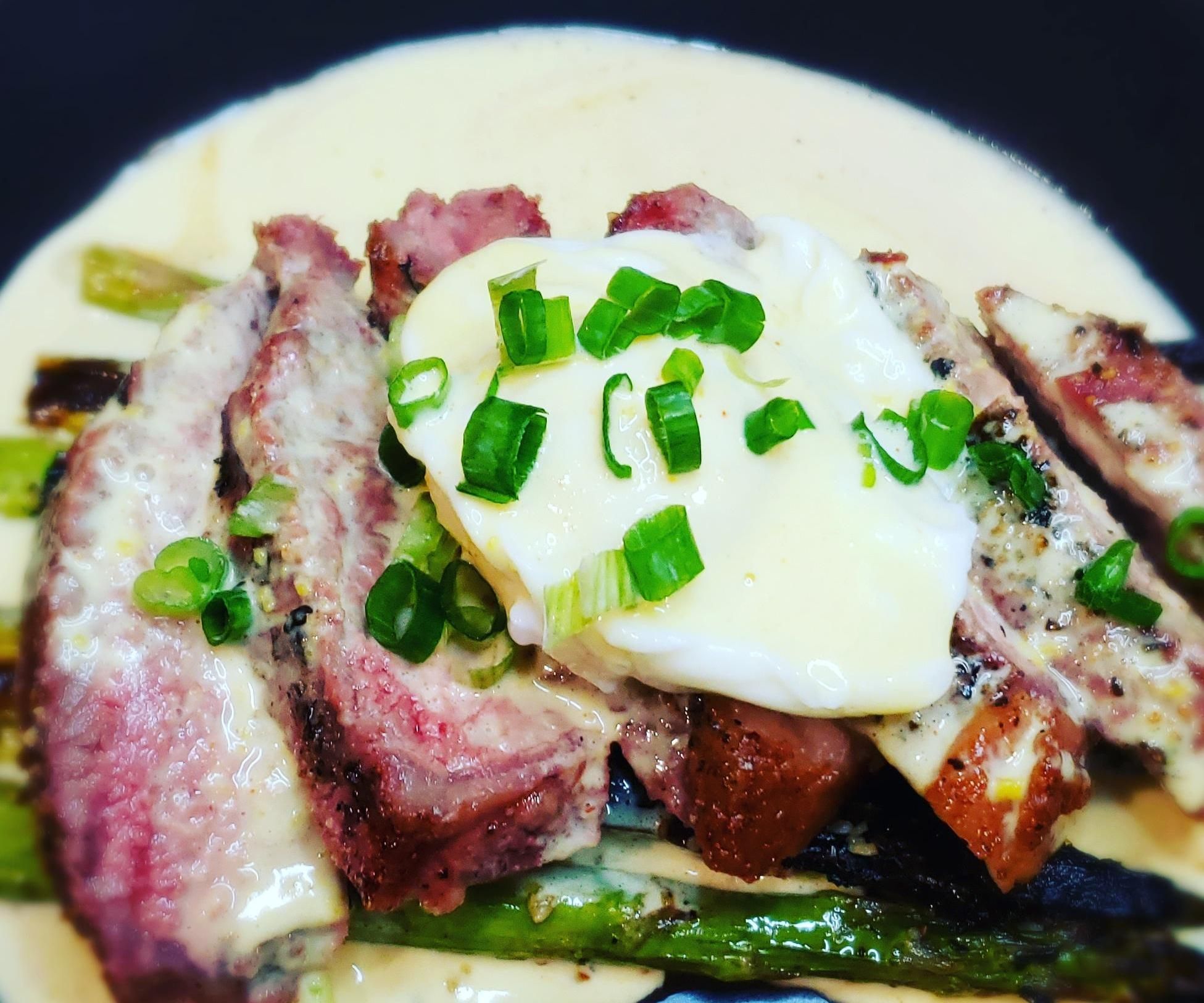Steak & Asparagus Benedict