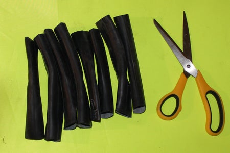 Gather Your Materials and Cut Into Short Tubes.