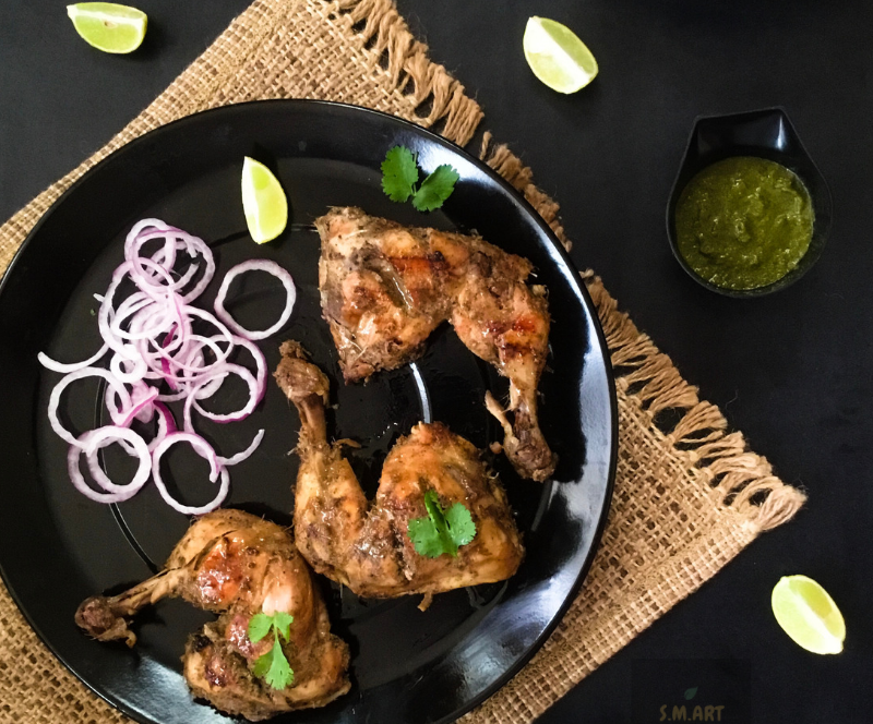 Barbequed Steamed Chicken 
