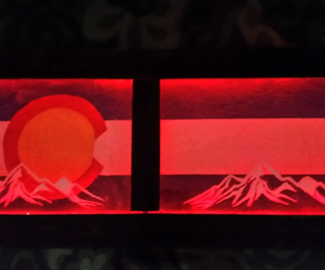 Upcycled Coffee Table With Display and Longboard Storage 