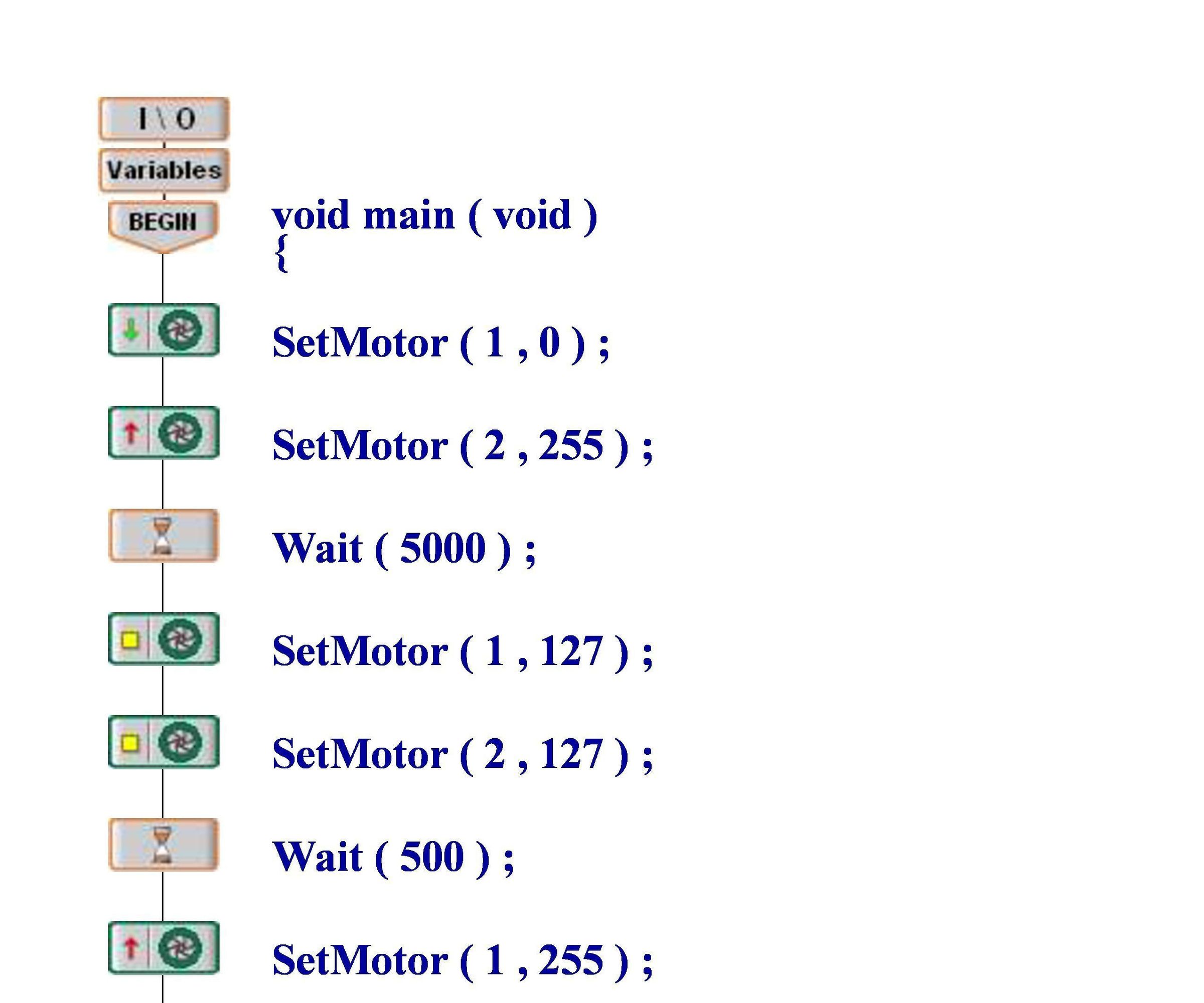 Simple Vex EasyC Program