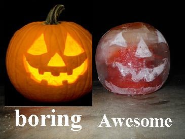 Jack O' Lantern Ice Sculpture